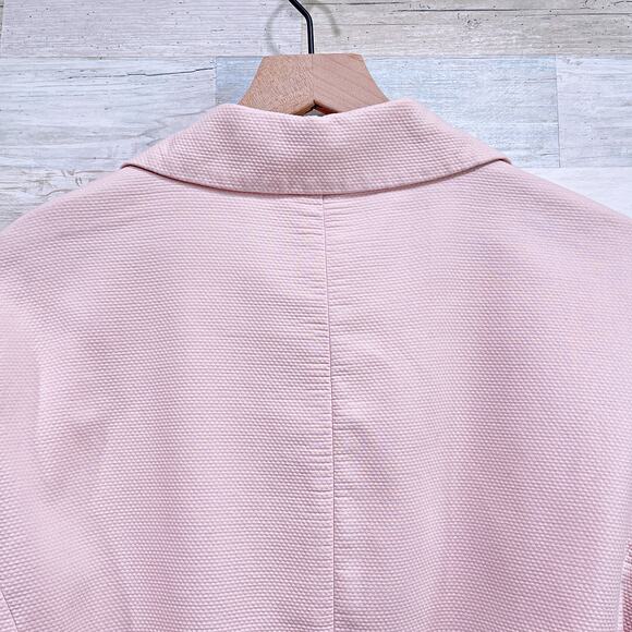 Eileen Fisher Unstructured Lightweight Blazer Pink Stretch Cotton Womens Plus 1X - Picture 5 of 7